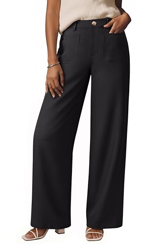 NIMIN Wide Leg Dress Pants Women 2026 High Waisted Trousers Pants Trendy Black Slacks Business Casual Outfits with Pockets M - image 1