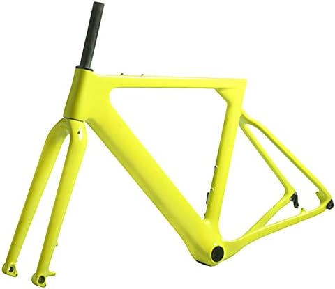 Tideace Post Mount Disc Brake Full Carbon Gravel Bicycle Frame 700x40C Road Racing Bike Carbon Frameset (Other Whole Color Glossy, M Thru axle)