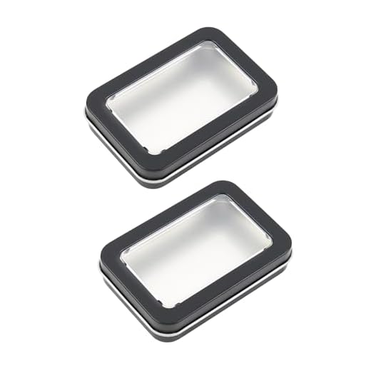 Vagocom 2Pcs Portable Floss Picks Case with Transparent Window, 3.35 * 2.4 * 0.67inch / 8.5 * 6.1 * 1.7cm Empty Floss Picks Dispenser,Small Reusable Floss Pick Holder Boxes for Travel, Outdoor(Black)