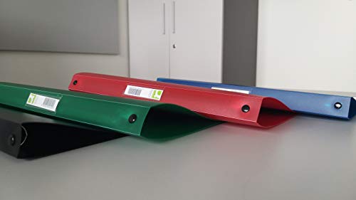 Q-Connect KF02920 Ring Binder/Pack of 12 / A4 4-Ring 16 mm/Colour: Red Transparent/Made of Strong Translucent PP Film / 22 mm Spine/Ring Binder Plastic/Ring Binder Slim Thin Folder - Image 4