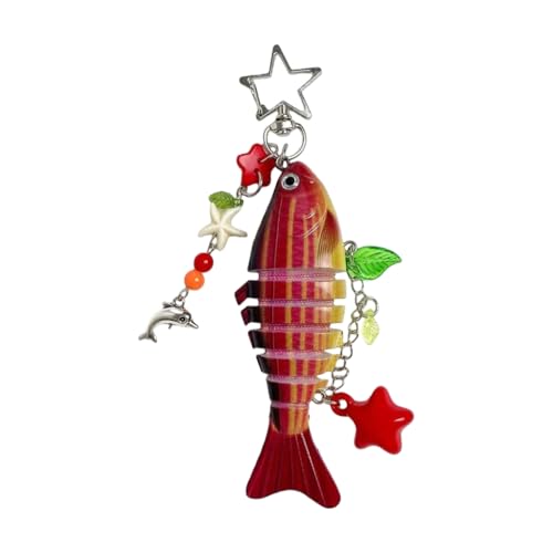 Fishing Baits Design Phone Lanyard Vintage Resin Bead Keychain Everyday Use