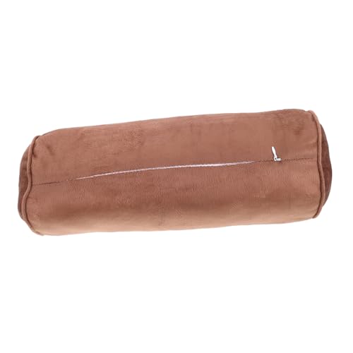 FIXOSHEE Memory Foam Round Cylinder Pillow with Soft Velvet Cover High Elasticity Neck and Waist Roll Cushion for Sleeping Foot Therapy Yoga Support Compact Travel-friendly