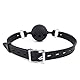 Silikon Bondage Ball knebel mit Atemlöchern, BDSM Spielzeug Sex Knebel für Bondage Fesseln (Schwarz, S (Ø3,5cm))