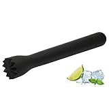 1PC 9.5 Inch Muddler for Cocktails Plastic Bar Muddler Bulk Bar Accessories Tools Set for Home Ice Crusher Bartender Accessories Mojito Fruit Drink Black