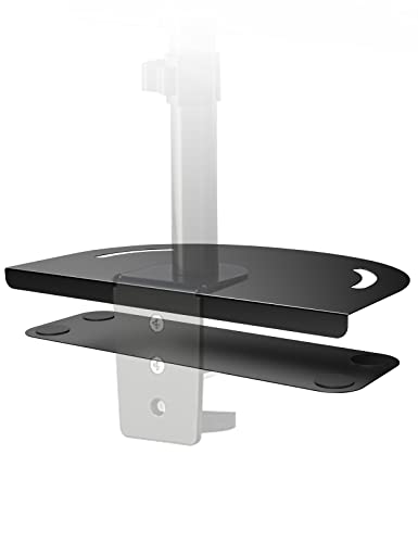 Meatanty Stahl-Monitor-Halterung Verstärkungsplatte für dünnes, Acrylglas und andere zerbrechliche Schreibtischtischtische, passend für die meisten Monitorarmständer, C-Klemm-Installation Cover