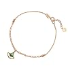 CHOW SANG SANG 18K Rose Gold Enamel Gingko Leaf Bracelet for Women 92255B | 7.4″, (19 CM)