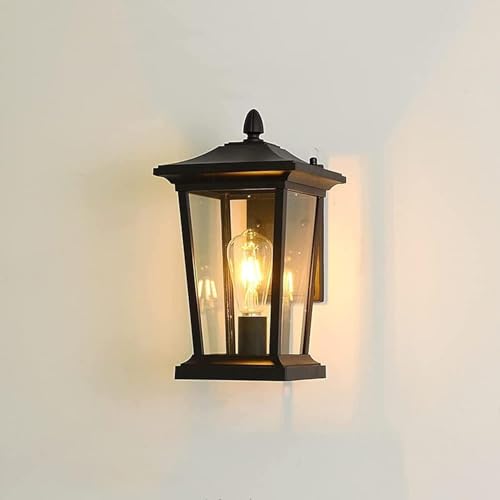 Chandelier mur light outdoor E27 square en aluminium noir