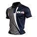 HJINGSUN Patriotic Golf Shirts for Men USA American Flag Polo Shirt 4th of July Camo Short Sleeve Business Casual Tops 2026, Navy, XX-Large