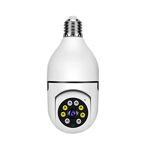 WiFi sin 1080P - Bombilla para cámara de seguridad, cámara de seguridad, cámara de seguridad, proyector de visión , detección de movimiento, audio bidireccional 2,4 GHz, 5 GHz
