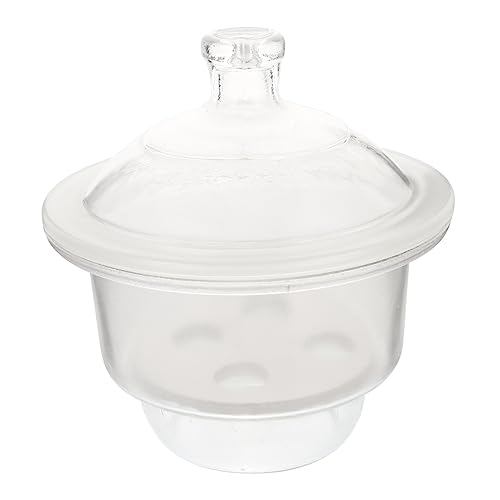 KICHOUSE 1 Pc 150mm Glass Desiccator Jar Laboratory Drying Bottle Vacuum Drying Dish for Science Lab Glassware
