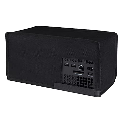 PlayVital Funda Horizontal Antipolvo para Xbox Series X - Cubierta Protectora Resistente al Agua con Forro Suave y Acceso Fácil a Puertos, Accesorio Compatible con Xbox Series X Consola (Negro) - imagen 9