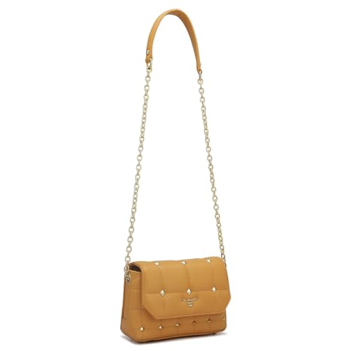 Image of Da Milano Women's Leather Sling Bag - Apricot