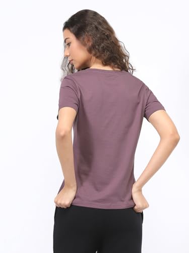 Image of Nobero Women's Graphic Printed T-Shirt | Regular Fit 180 GSM Cotton Tee for Women | Comfortable Round Neck Casual Wear