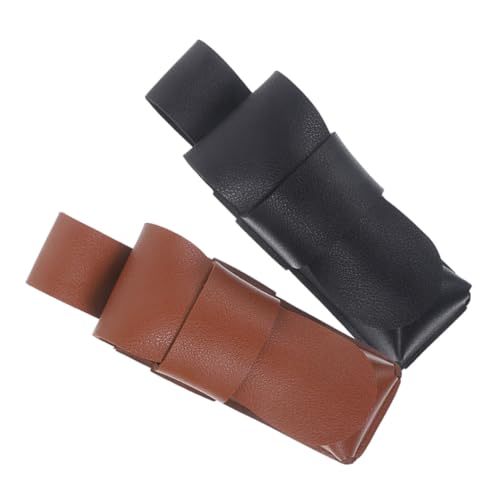 Garneck Portable Harmonica Pouch Leather Case for Travel Handbag for Instrument Storage Sturdy Harmonica Bag