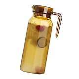 Jarra acrílica para zumo de agua, jarra para verter bebidas, jarra de té, hervidor B, bronceado, 1100 ml