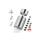 Kitchen and BasinTap Spray Head,360° Swivel Dual-Function Sprayer,80-Degree Big Angle Swivel Faucet Aerator,Faucet Extension Sprayer,Kitchen Faucet Aerator Splash Proof Spout