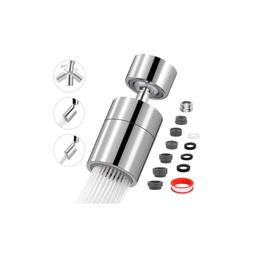 Kitchen and Basin Tap Spray Head.360 Swivel Function Sprayer.80-Degree Big Angle Swivel Tap Aerator Faucet Extension Sprayer. Faucet Aerator Splash Proof Spout.Tap Accessories (Short Style)