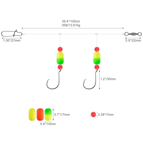 Set de anzuelos y nylon para pesca en agua salada y dulce miniatura 5