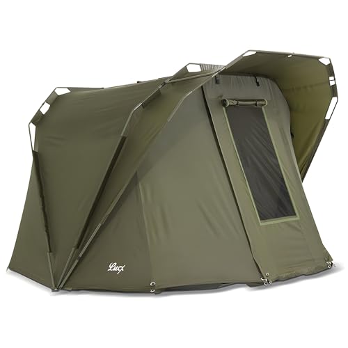 Tente à carpes Lucx® Coon, tente de pêche pour 2 personnes, tente de bivouac, dôme à carpes pour 1 à 2 personnes, 10 000 mm