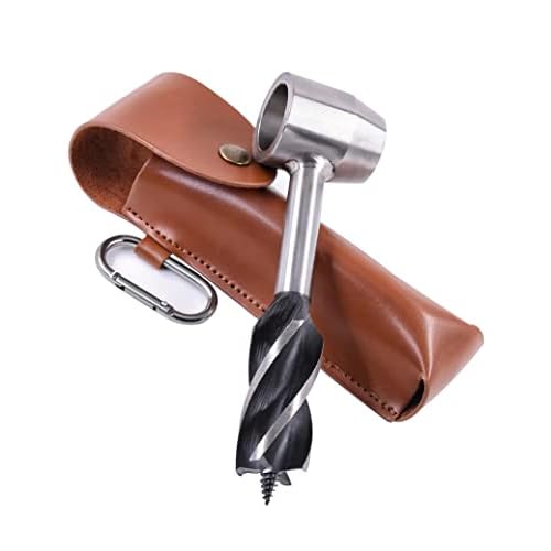Herramienta de supervivencia para colonos Bushcraft, llave manual de barrena, clavija de taladro de madera de ojo escocés y fabricante de agujeros de mano para acampar, al aire libre, Bushcrafting