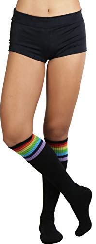 Image of ToBeInStyle Women's Knee High Socks with Striped Top