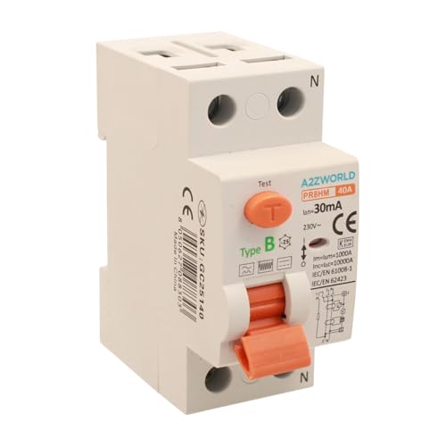 RCCB 1P+N 10kA 30mA interrupteur différentiel type B 40A 220V pour rail DIN