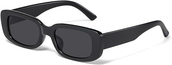 Rectangle Sunglasses for Women Men Trendy Retro 90s Sun Glasses UV400 Protection Cool Square Frame-image-30