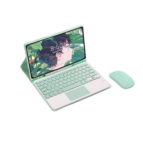 Funda teclado Samsung Galaxy Tab A9 Plus para estudiar en cualquier lugar en verde menta