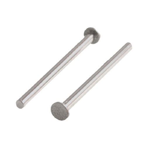 Aexit 2 x Abrasives Round Flat Head T Shaped Diamond Mounted Points 3mm x 6mm Model:54as211qo411