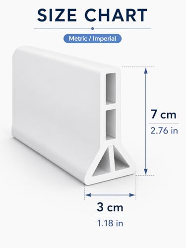 Barrage d'eau de seuil de douche gris 140cm pliable et auto-adhésif - 8