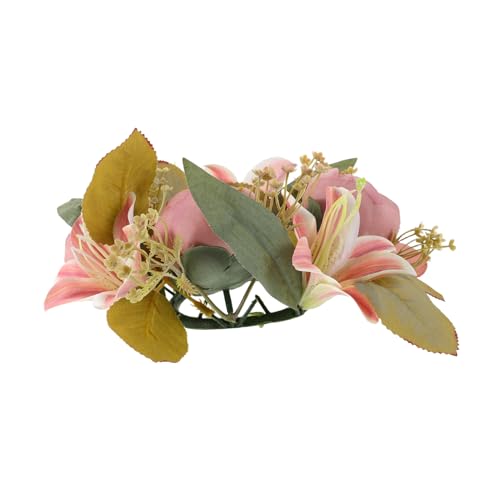 Holibanna Decorazioni Per Tavoli Da Matrimonio Primaverili Centrotavola Floreale Ghirlande Di Artificiali e Gigli Portacandele Colonna Per Feste Di Matrimonio e Ricevimenti Nuziali