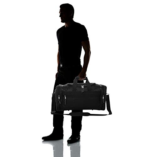 DALIX Blank Duffle Bag Duffel Bag in Black Gym Bag