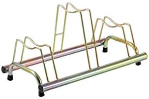 3 spaces Grounded-based bike rack in a cold-dip galvanized steel