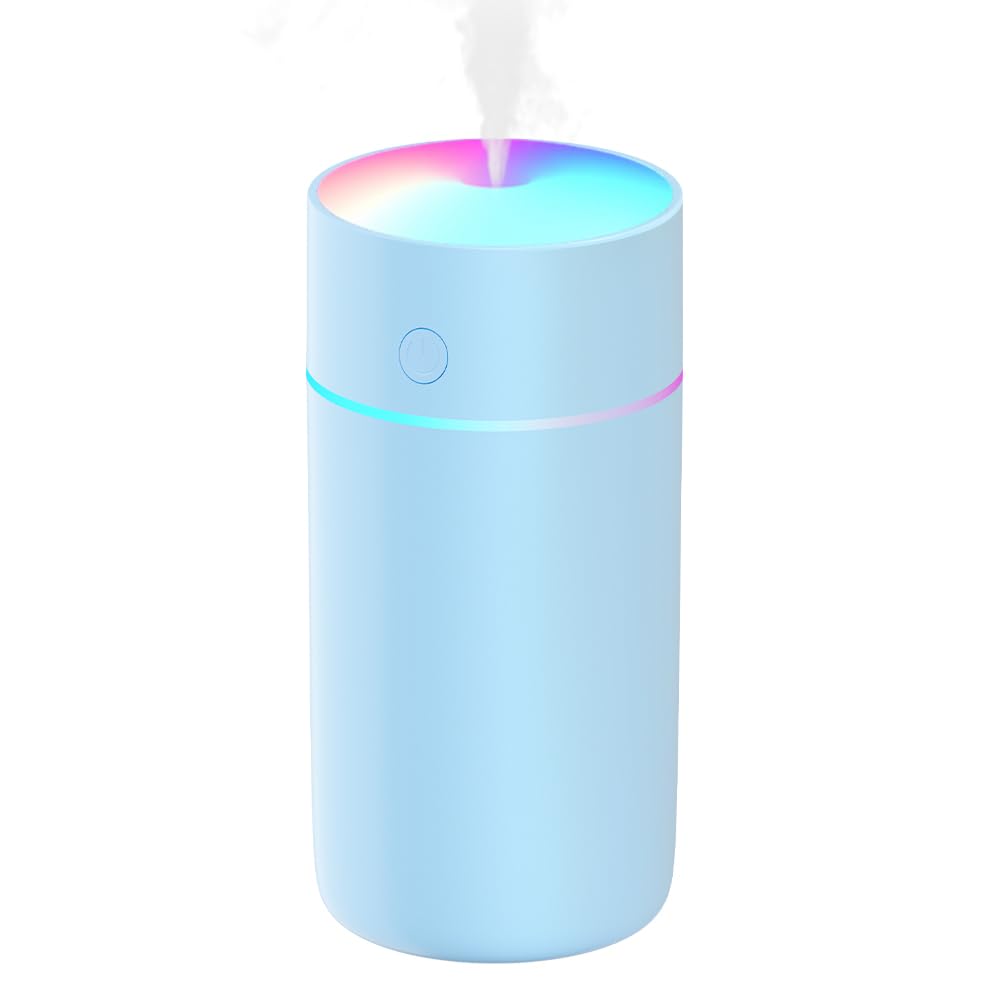 Amazon.co.jp: 加湿器 卓上 小型 350ml (ブルー) : ホーム＆キッチン