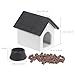 Abaodam Miniature Dog House with Dog Bowl and Food, 1:12 Scale Dollhouse Furniture Wooden Pet House Set for Dollhouse Garden Scene Decoration Accessories