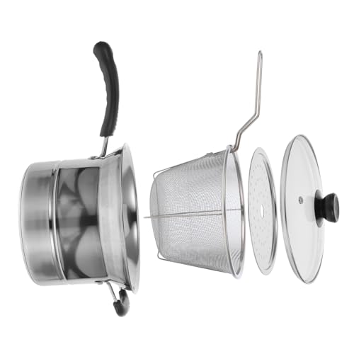 FELTECHELECTR Olla De Sopa Multifuncional De Acero Inoxidable Olla Freidora con Tapa Vaporera para Cocinar Pasta y Sopas para Cocina Familiar FELTECHELECTR Olla De Sopa Multifuncional De Acero Inoxidable Olla Freidora con Tapa Vaporera para Cocinar Pasta y Sopas para Cocina Familiar