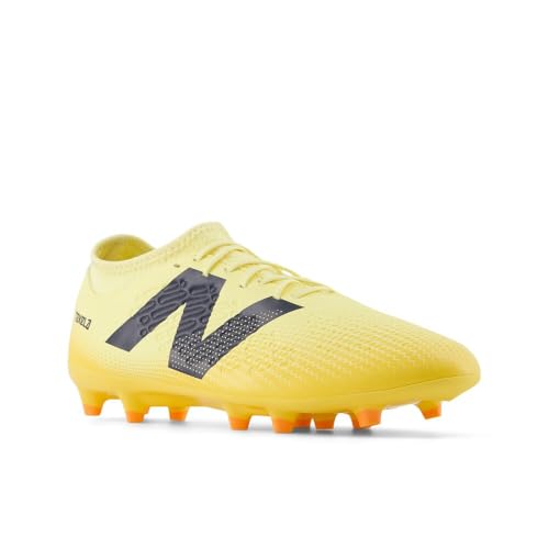 New Balance Unisex Tekela Magique FG V4+ Soccer Shoe, Parchment/Clementine/Hot Mango, 12 US Men2
