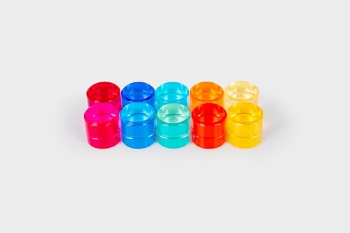 tickit Gem Circles, Acrylic Gemstones Building Blocks, Sensory, Stacking & Educational Toys for Kids, Early Learning