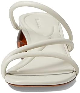 Vince Womens Pedra Strappy Sandal with Gem Heel Off White Leather 9 M | Image 1