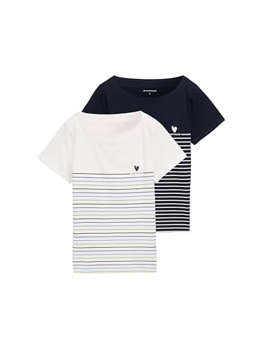 T-shirt pour femme TOM TAILOR bleu marine lot de 2 hauts manches courtes XL