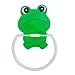 Ruilogod Cartoon Frog Kształt Plastic Ręcznik Wieszak Bar Zielony Pierścień Holder