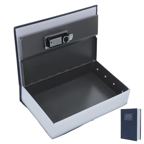 Caja fuerte para ocultar dinero y joyas en un libro falso de acero inoxidable con clave