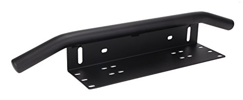 Senlips Light Bar Front License Plate Mounting Bracket Black Bull Bar Bumper Universal License Holder for Off Road Lights Led Work Lamps Lighting Bar