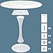 Round Dining Table White Faux Marble Kitchen Dining Table 32