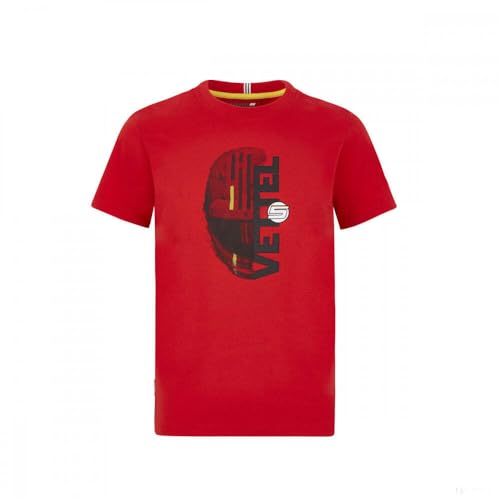 Scuderia Ferrari - Camiseta Infantil Oficial de Fórmula 1 2020, Color Rojo y algodón 92