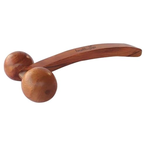 SoulGenie HealthAndYoga&trade; NatureSooth Wooden Massage Roller &ndash; Wood Therapy Massage Tools...