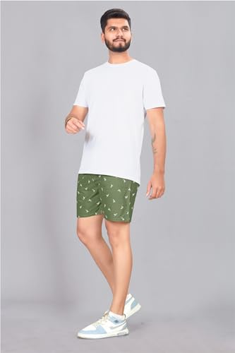 Image of Men's Cotton Blend Combo of 2 Printed Boxer Side Pockets Shorts 02