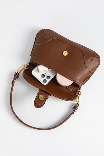 Coucoland Crossbody Bags for Women - Leather Saddle Purse Boho Cross Body Handbag with Adjustable Strap for Women Daily3