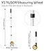 YS YUSON Rolling Measuring Wheel in Feet, Digital Measuring Wheel for Construction, Walking Measuring Wheel, Measure Wheel with Tape Measure and Level Ruler, One Key to Reset, 4 Inch, Up to 9999Ft