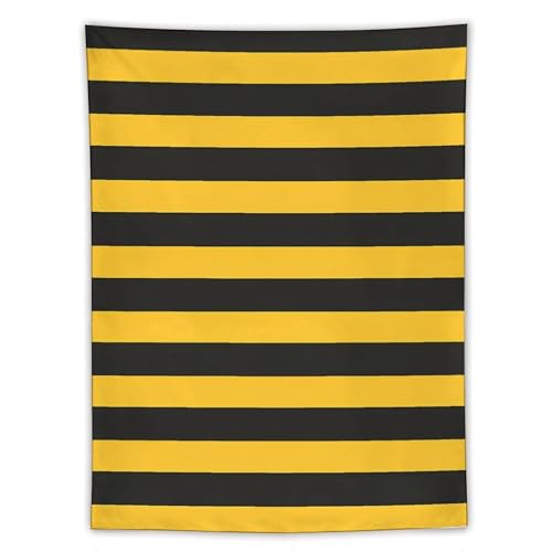 Tapiz colgante de abeja negra y amarilla vertical: decoración estética para sala y dormitorio